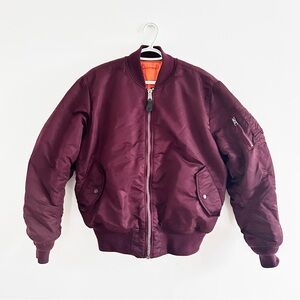 Alpha Industries MA-1 Deep Burgundy Bomber Jacket